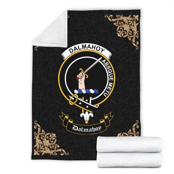 Dalmahoy Crest Tartan Premium Blanket Black Supply