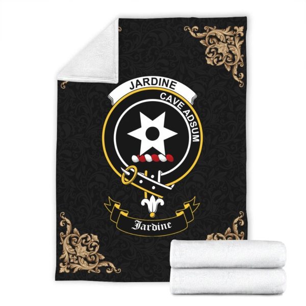 Jardine Crest Tartan Premium Blanket Black Online