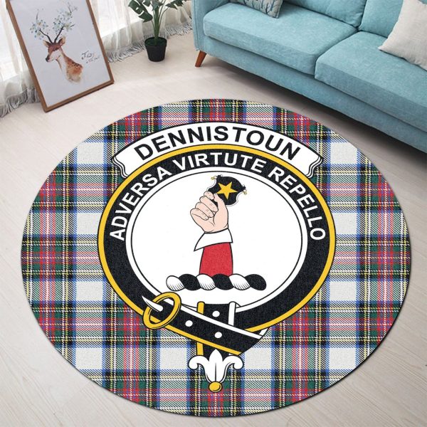 Dennistoun Tartan Crest Round Rug Online