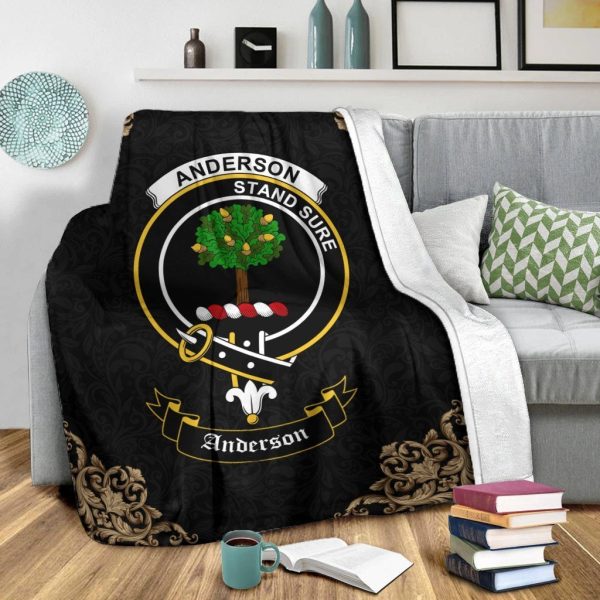 Anderson Crest Tartan Premium Blanket Black on Sale - Image 2