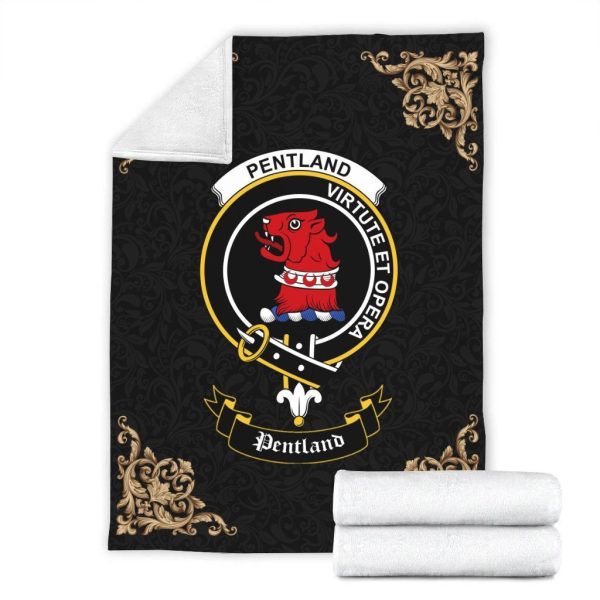 Pentland Crest Tartan Premium Blanket Black Fashion