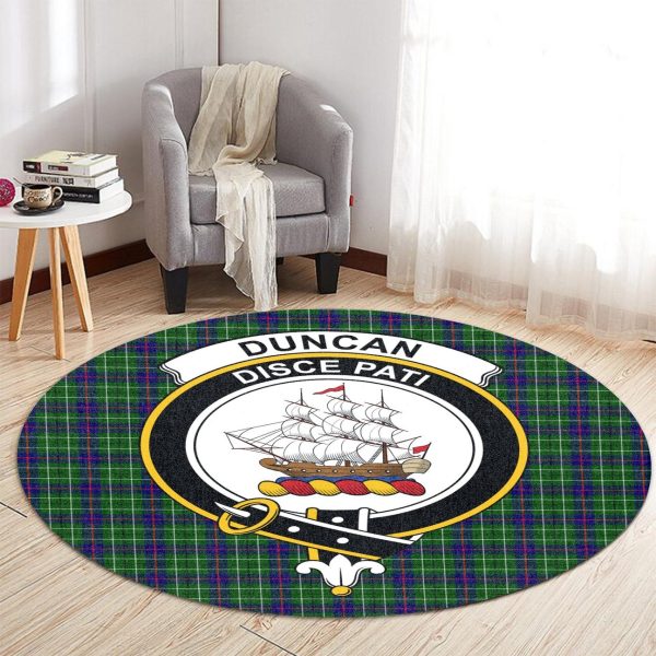 Duncan Modern Tartan Crest Round Rug on Sale - Image 2
