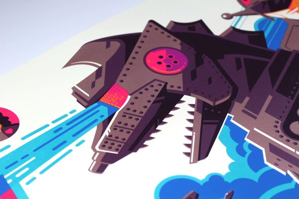 Terror Of Mechagodzilla (Variant) Screenprinted Poster Hot on Sale - Image 5