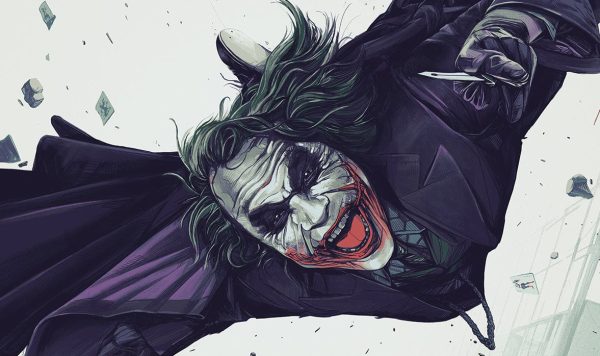 The Dark Knight Screenprinted Poster Online Sale - Image 2