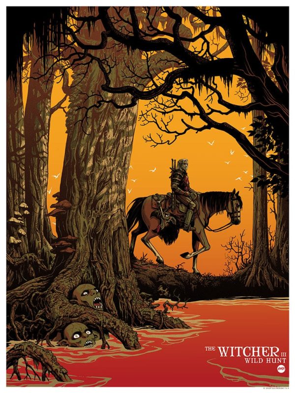The Witcher 3 Variant Screenprinted Poster Online now