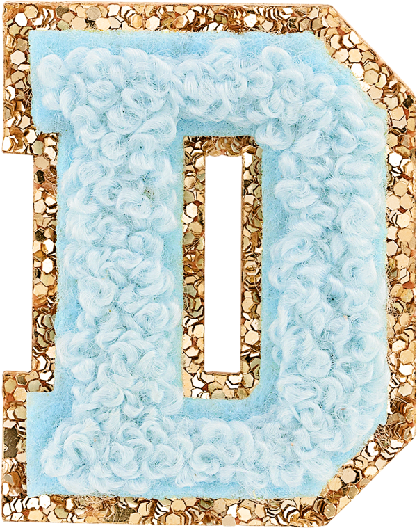 Sky Mini Glitter Varsity Letter Patch Online - Image 5