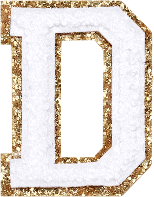Blanc Glitter Varsity Letter Patch Online - Image 5