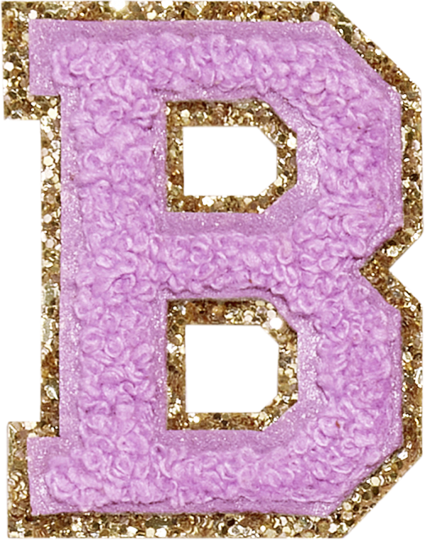Grape Glitter Varsity Letter Patch Supply - Image 3