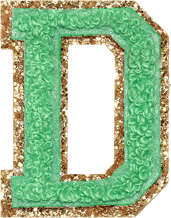Avocado Glitter Varsity Letter Patches Cheap - Image 5