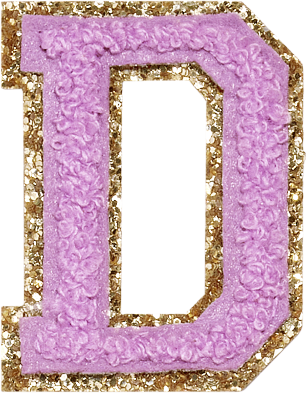 Grape Glitter Varsity Letter Patch Supply - Image 5