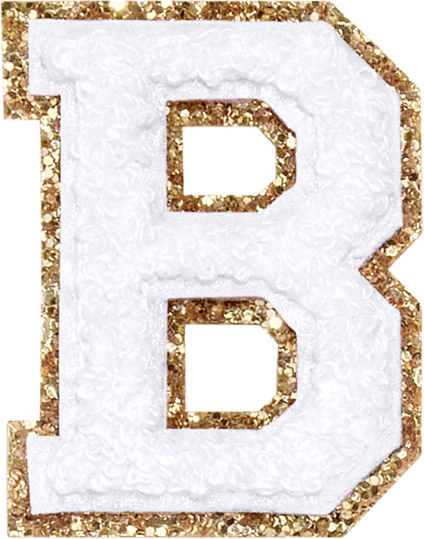 Blanc Glitter Varsity Letter Patch Online - Image 3