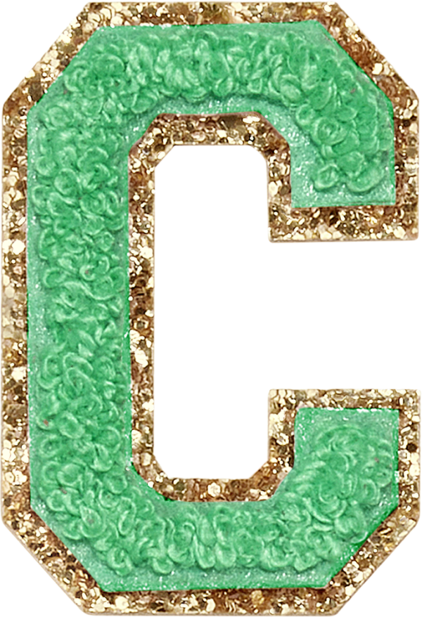 Avocado Glitter Varsity Letter Patches Cheap - Image 4