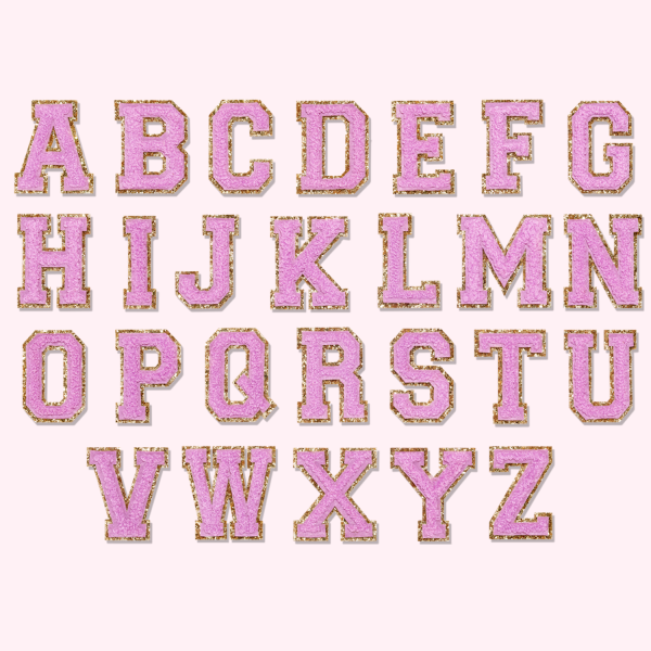 Grape Glitter Varsity Letter Patch Supply