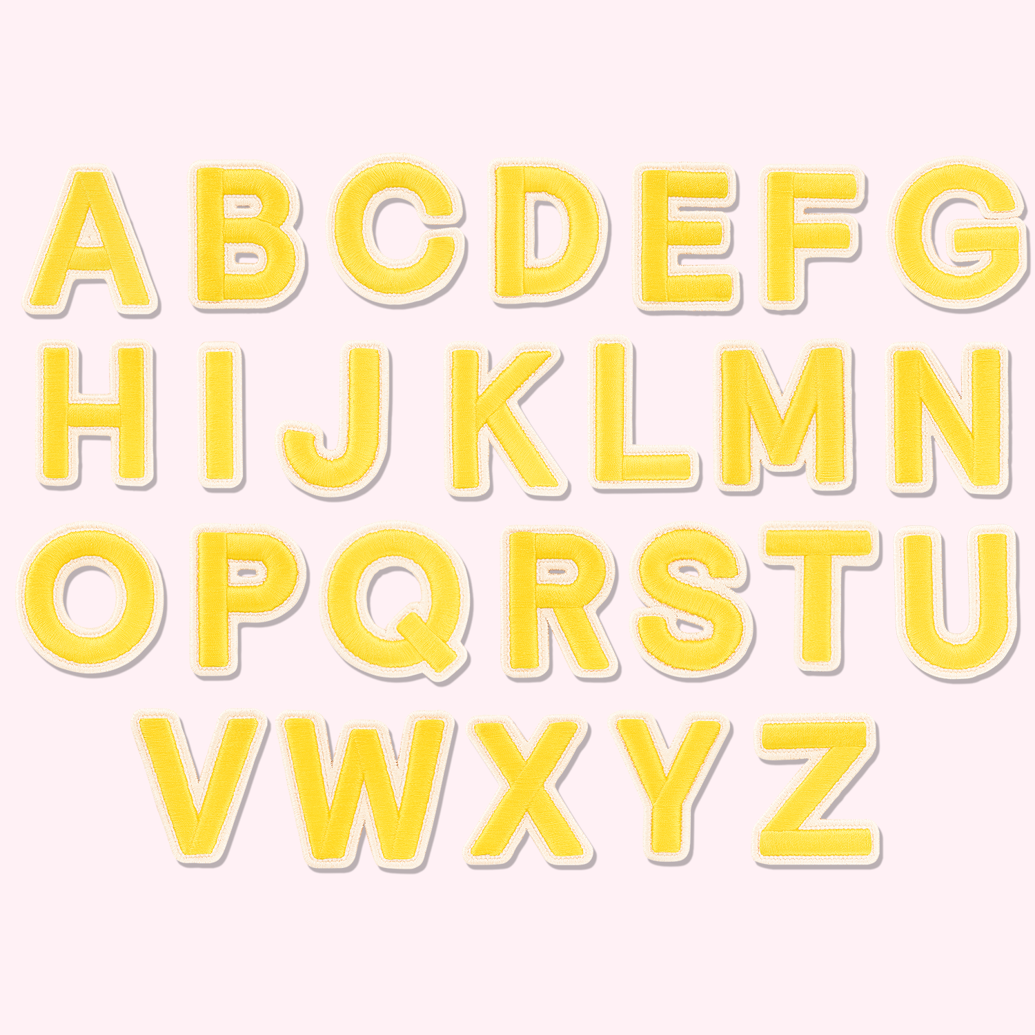 Lemon Rolled Embroidery Letter Patch Online Sale